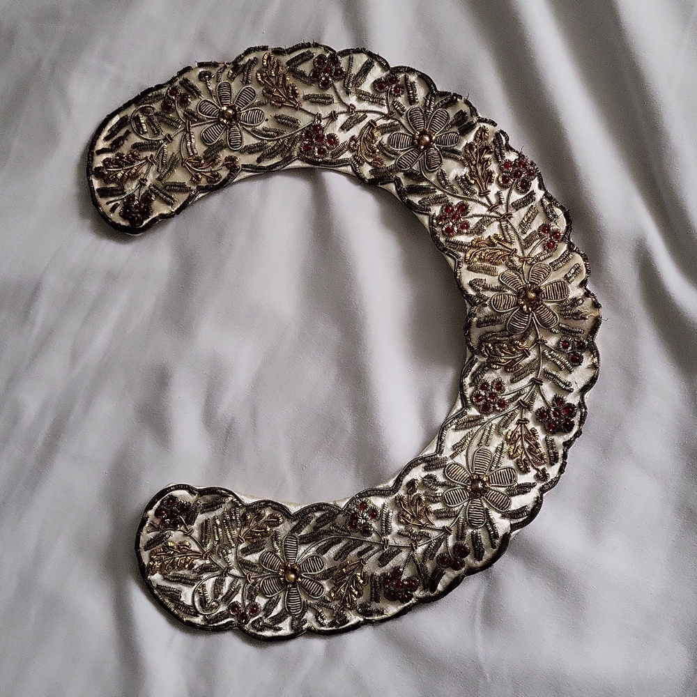Vintage 50s Beaded Collar | Stunning | Made in India | Baar & Beards Inc